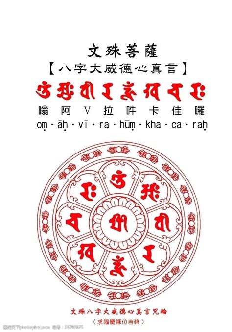 八字真言|文殊八字咒“汉语注音”: